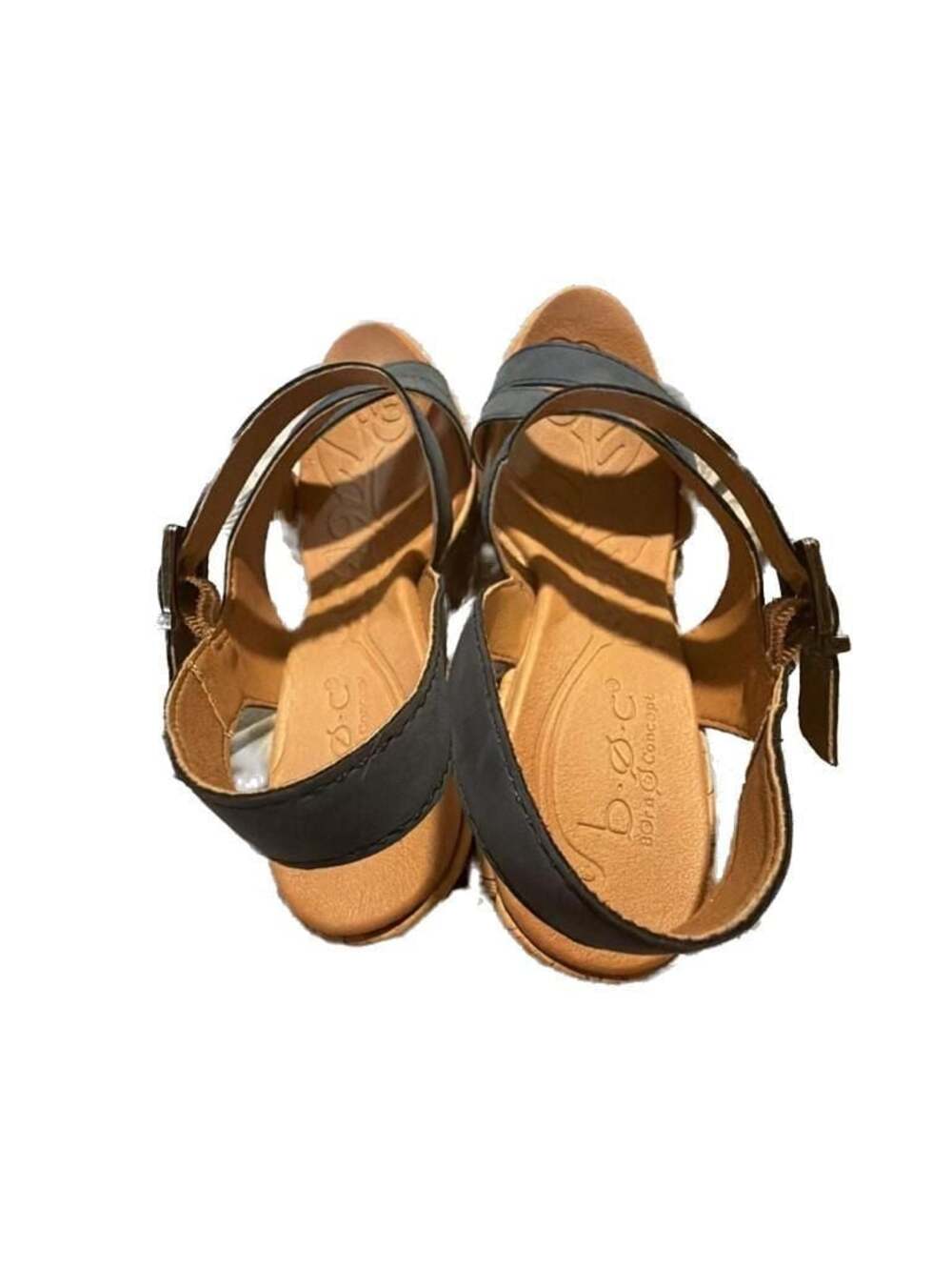 B.O.C. Women's Strappy Cork Wedge Sandals in Blue